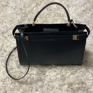 H&M Black Tote Bag with Gold Accents